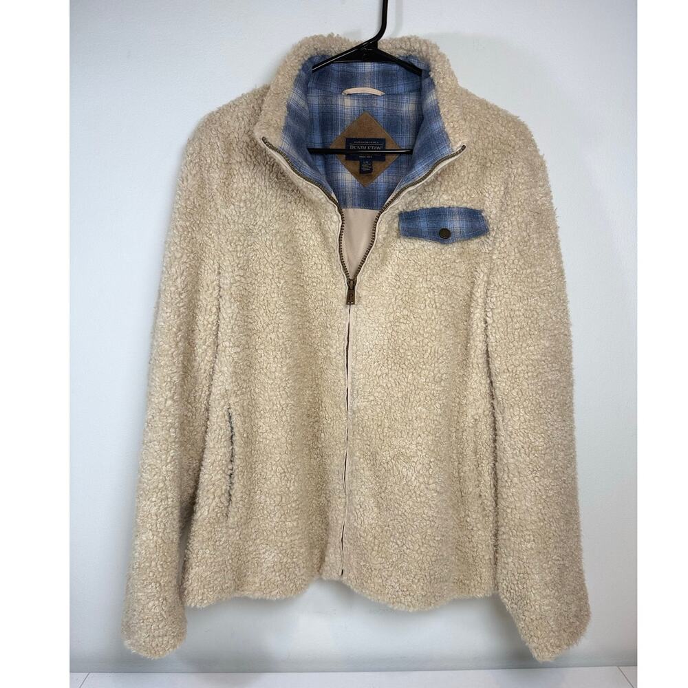 Pendleton Womens Shearling Lined Pile Fleece Sherpa Jacket Oatmeal Beige Size L